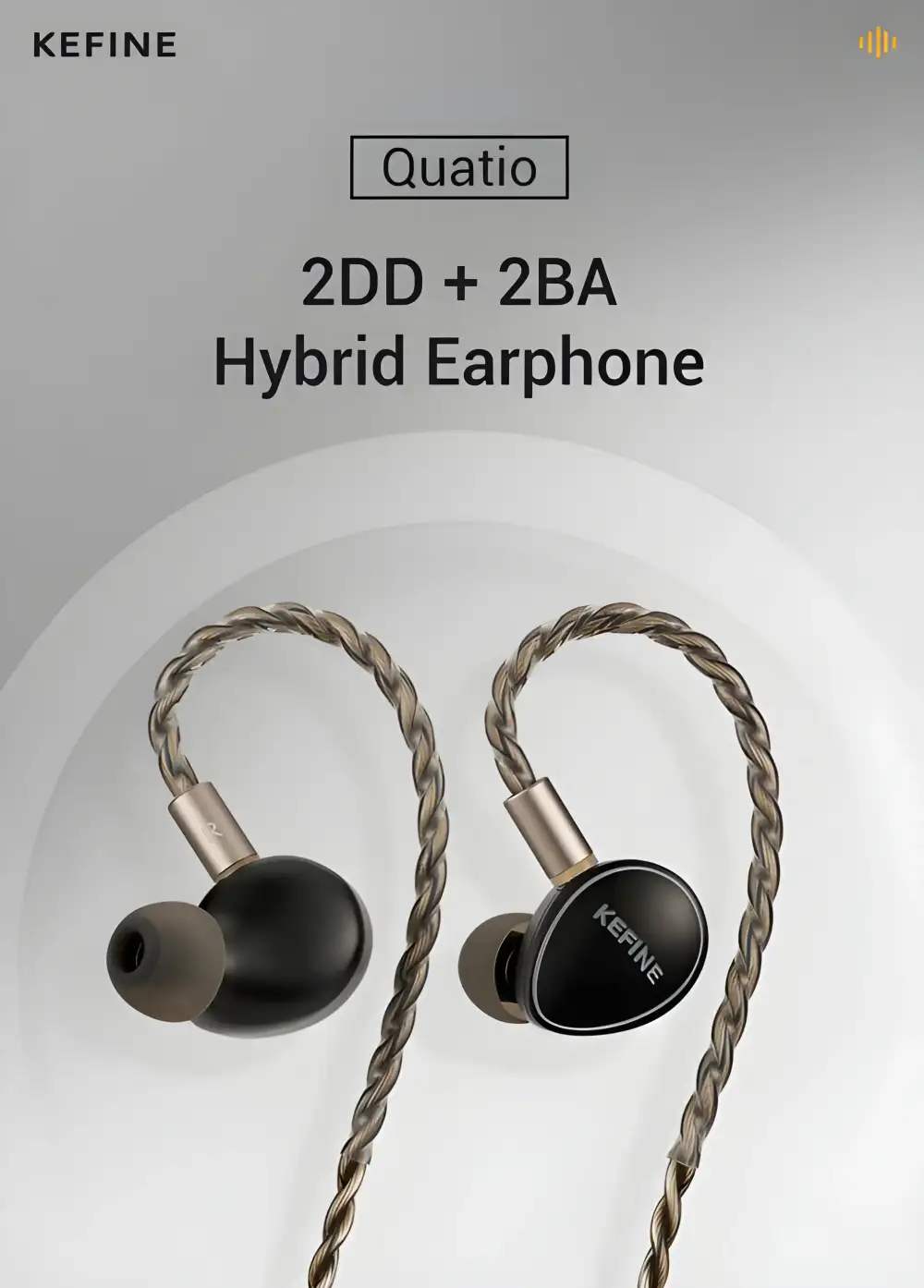 KEFINE Quatio 2DD +2BA Hybrid Drivers IEMs