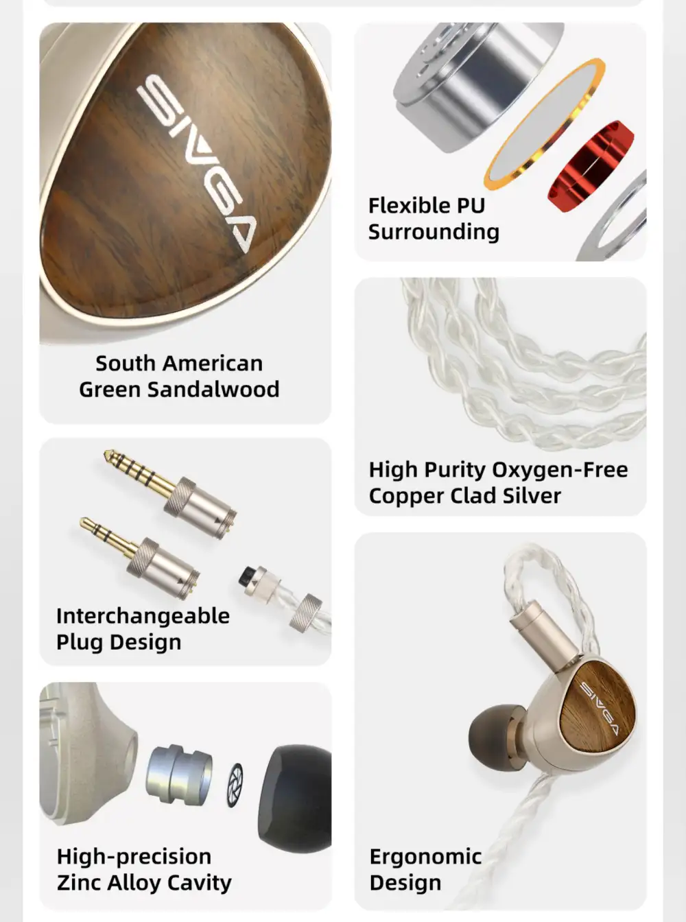 Sivga Que UTG Flat Glass Diaphragm Dynamic Driver IEMs