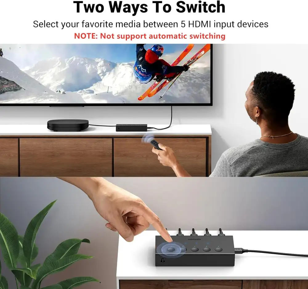 UGREEN CM568 (90512) 5-In 1-Out HDMI Switch