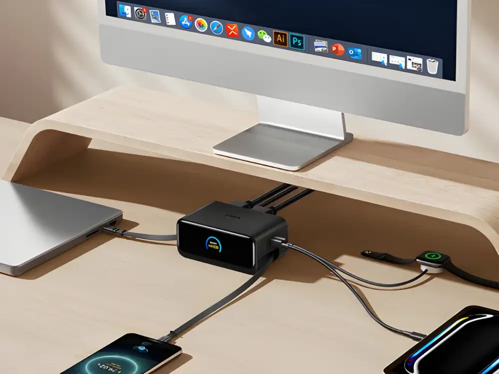 Anker Nano 100W 7-in-1 Desktop Charger Mix with Retractable USB-C Cable