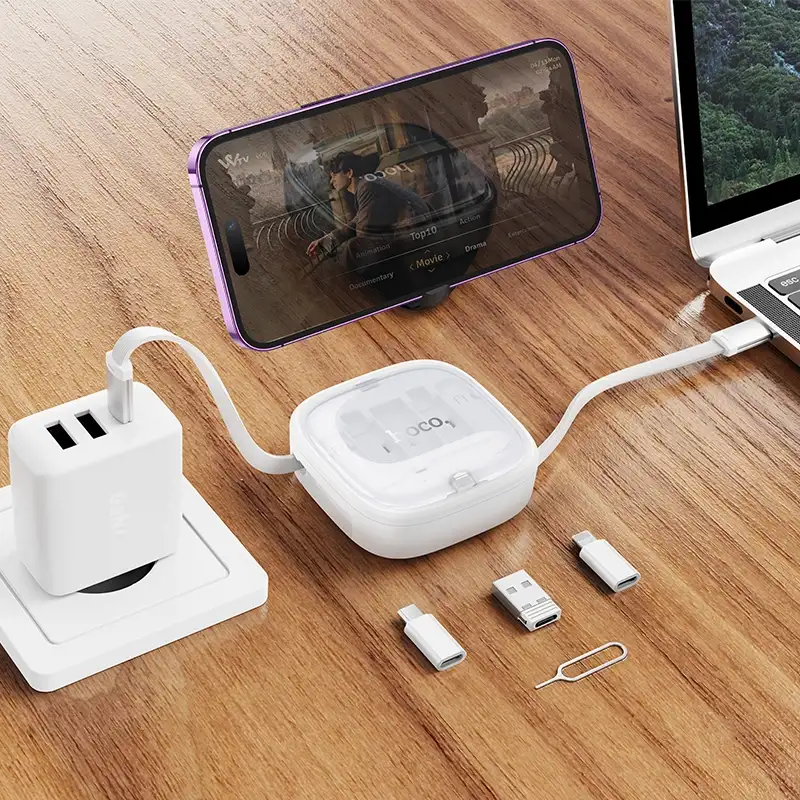 Hoco U140 Retractable Charging Data Cable Set