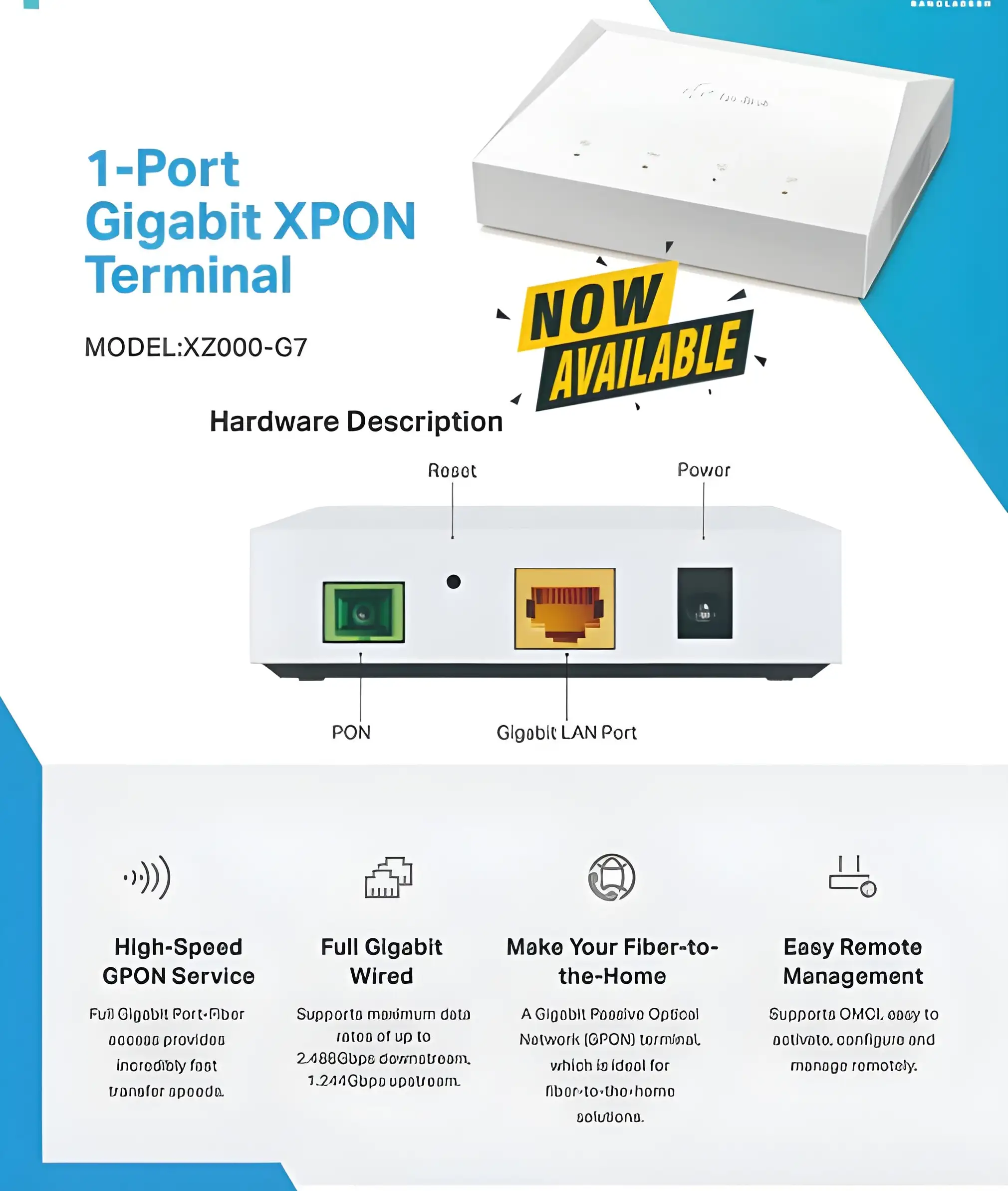 TP-Link XZ000-G7 1 Port Gigabit XPON Terminal