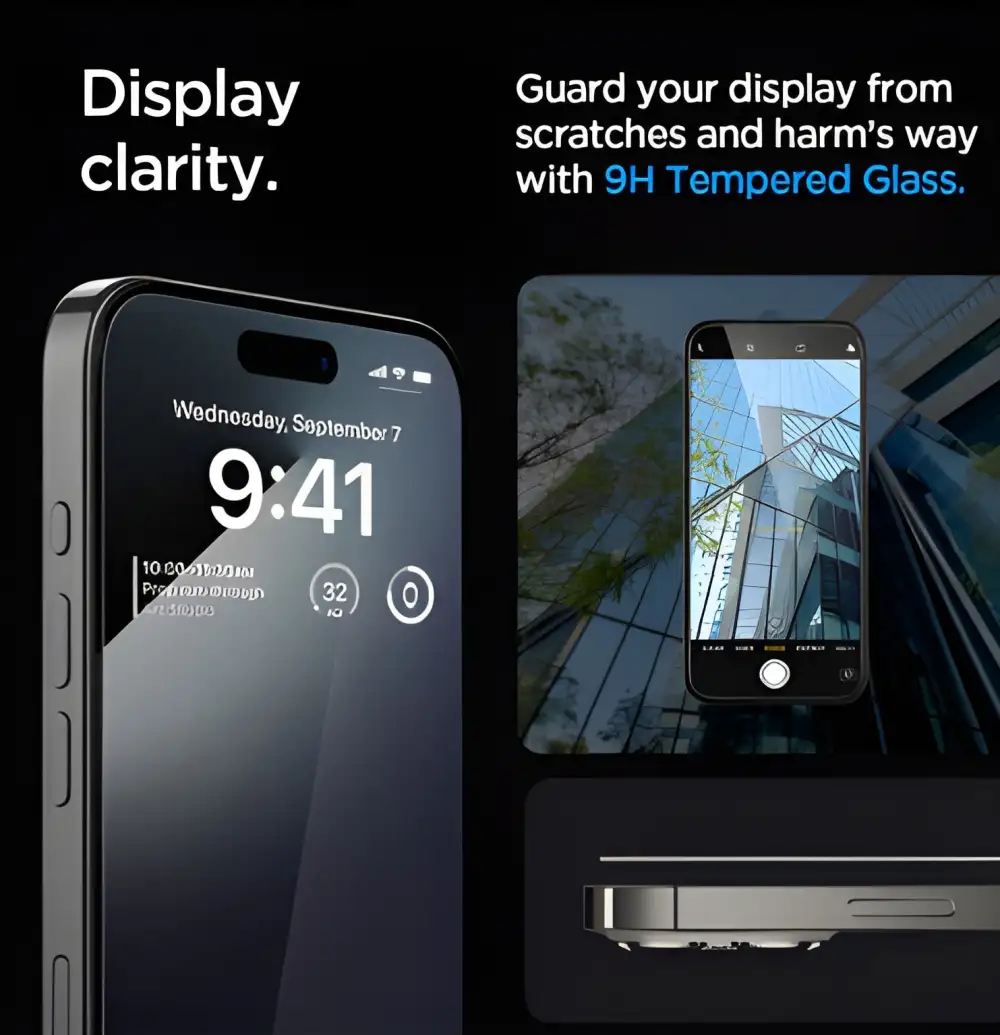 Spigen Glas.tR EZ Fit HD Full Cover Screen Protector for iPhone 15 Pro Max