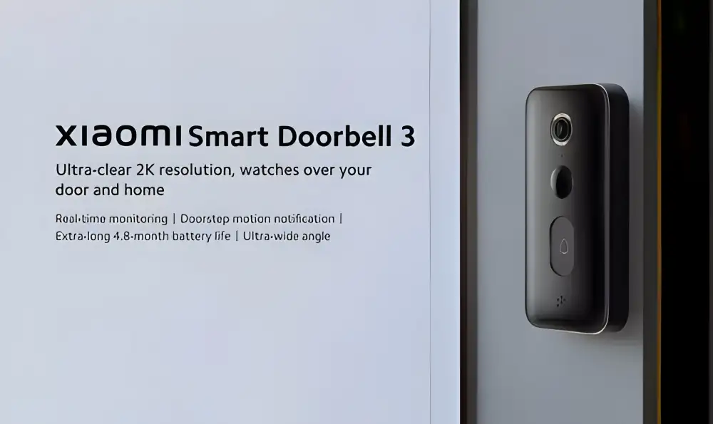 Xiaomi MJML05-FJ Smart Doorbell 3 Sharp 2K Clarity 5200mAh Battery