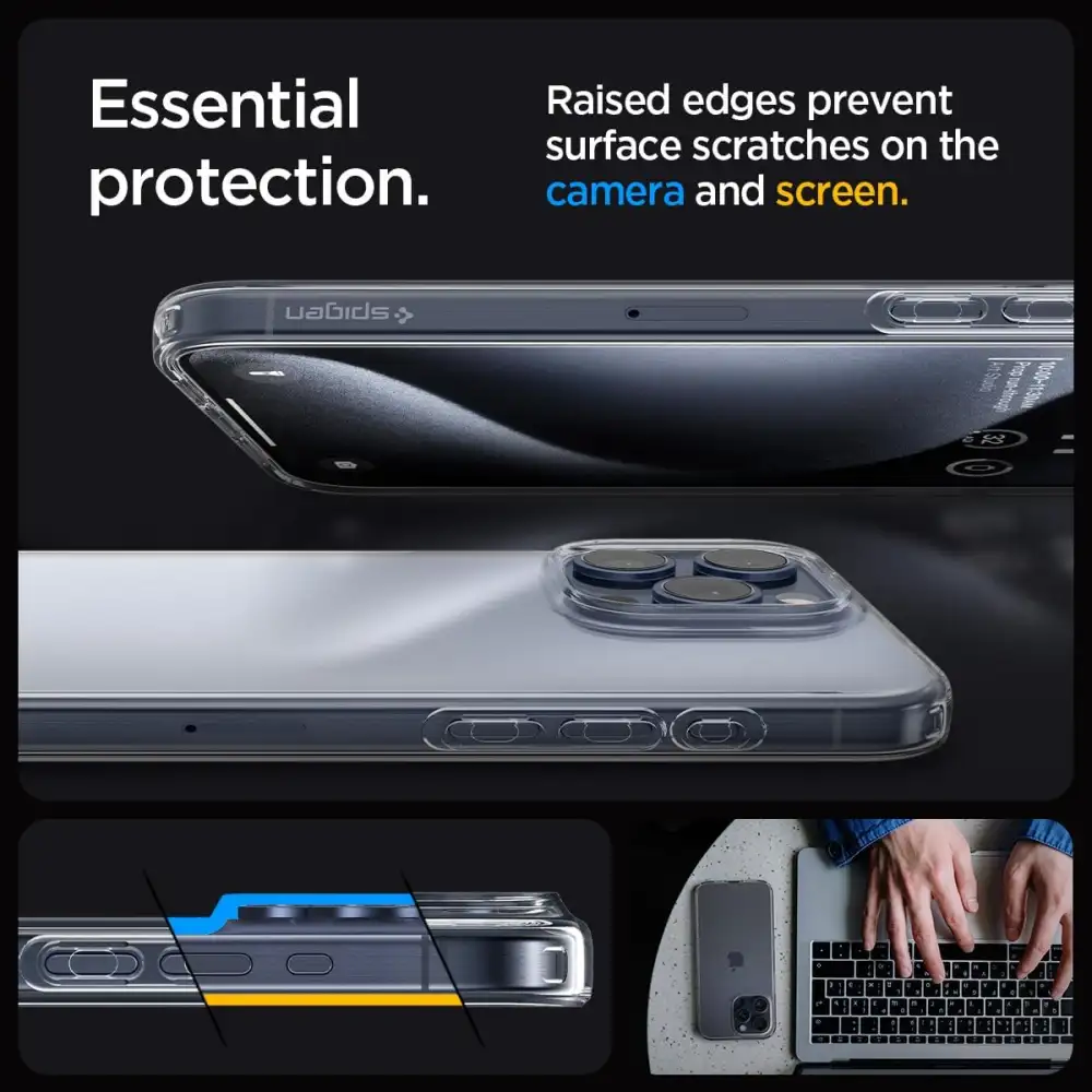 Spigen Crystal Flex TPU Protective Case for iPhone 15 Pro Max