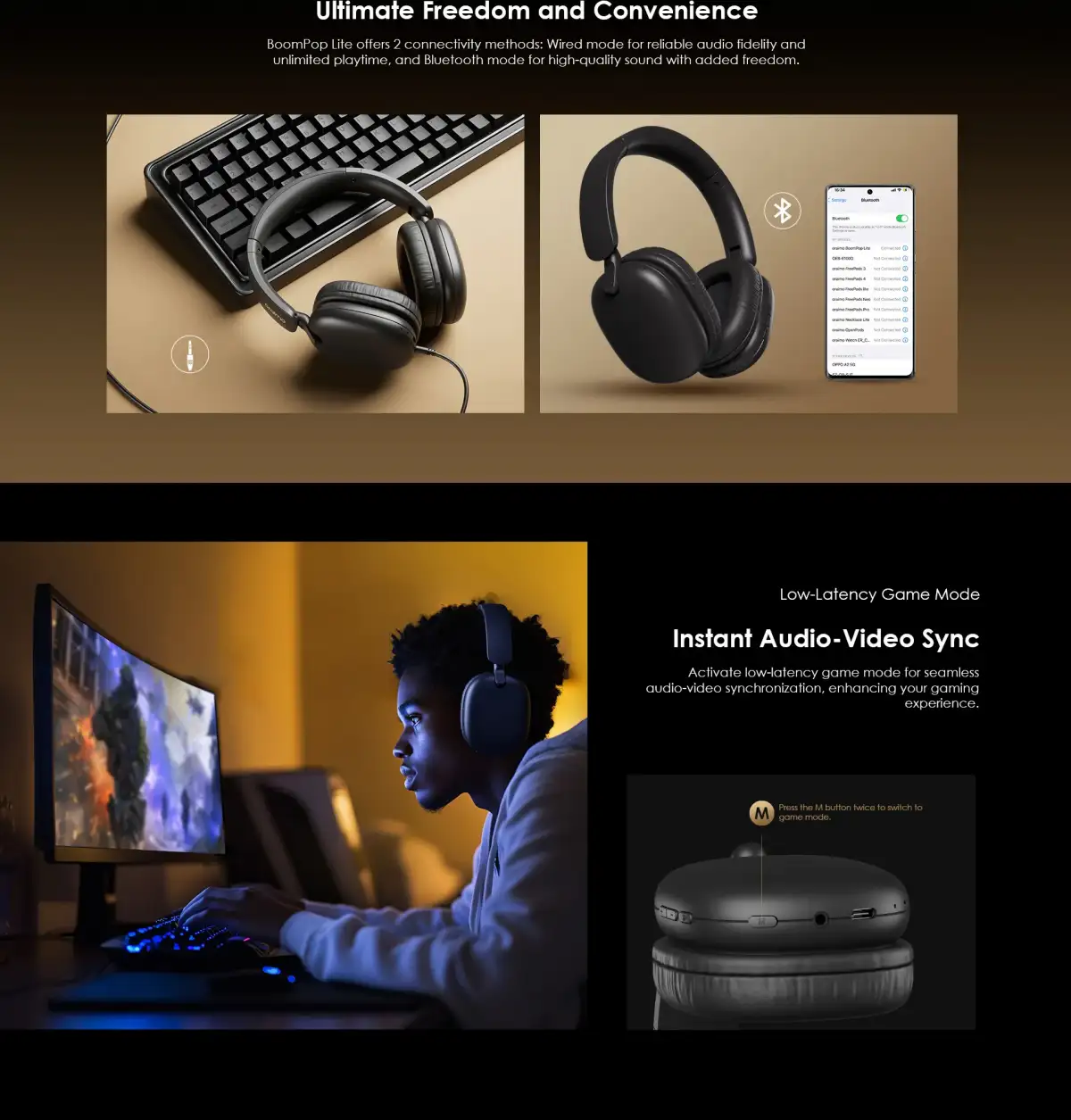 Oraimo OHP-317 BoomPop Lite ENC Wireless Headphone