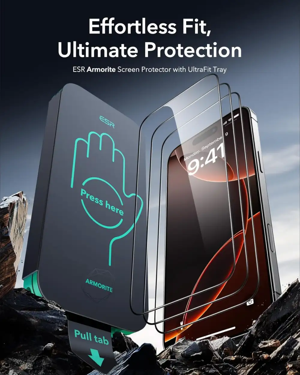 ESR Tempered-Glass Screen Protector for iPhone 16 Pro / 16 Pro Max