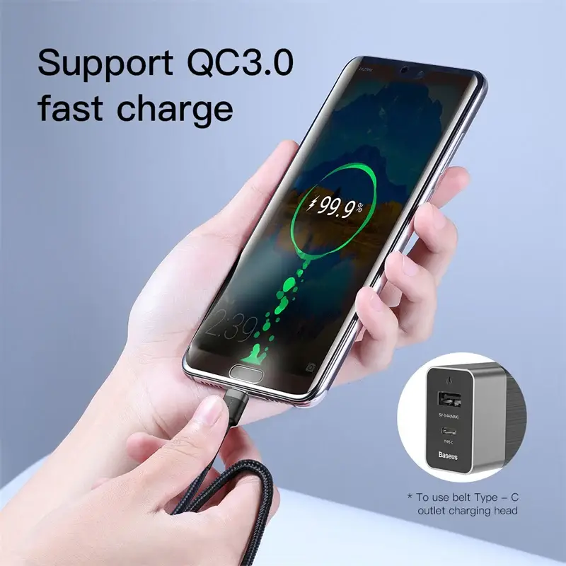 Baseus Cafule Series 60W Type-C to Type-C 3A Quick Charging Cable 1M