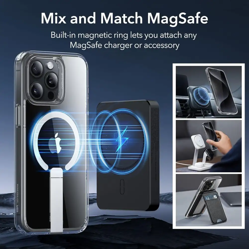 ESR Boost Flickstand Case (HaloLock) for iPhone 15 Pro Max
