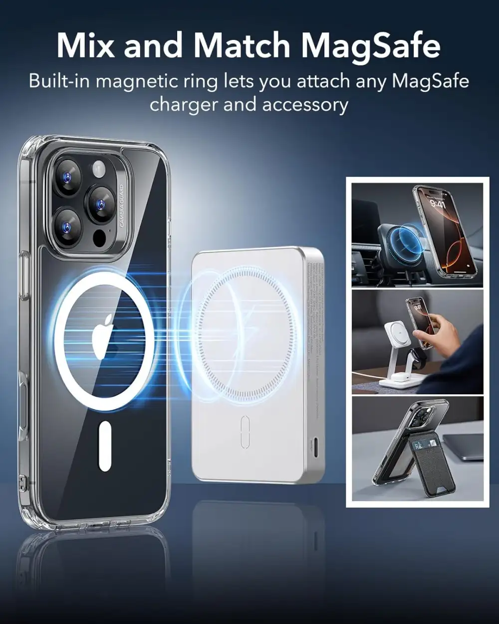 ESR Classic Hybrid Case (HaloLock) for iPhone 16 Pro Max