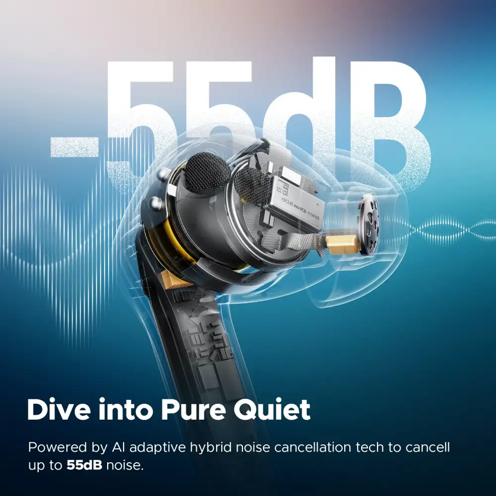SOUNDPEATS Air5 Pro True Wireless Hi-Res Earbuds with Adaptive ANC