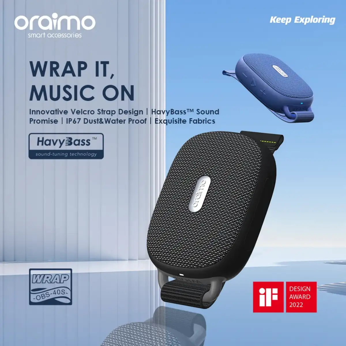 oraimo Wrap OBS-40S Portable Wireless Speaker