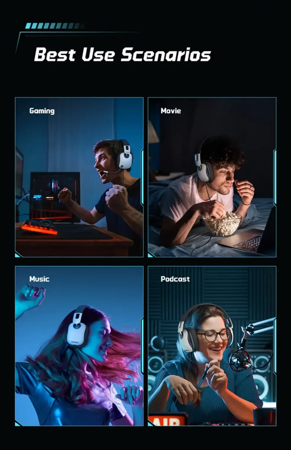 Baseus GoPlay 1 Max 3.5mm Jack Gaming Wired Headphone