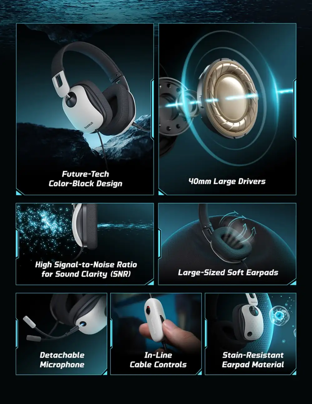 Baseus GoPlay 1 Max 3.5mm Jack Gaming Wired Headphone