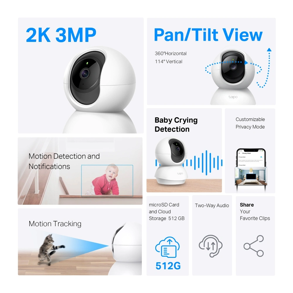 TP-LINK TAPO C210 PAN/TILT HOME SECURITY WI-FI CAMERA