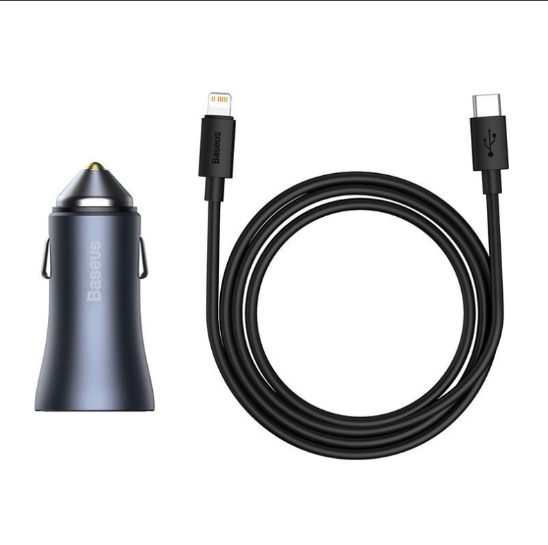 Baseus Car Charger With Type-C to Lightning Baseus Car Charger With Type-C to Lightning