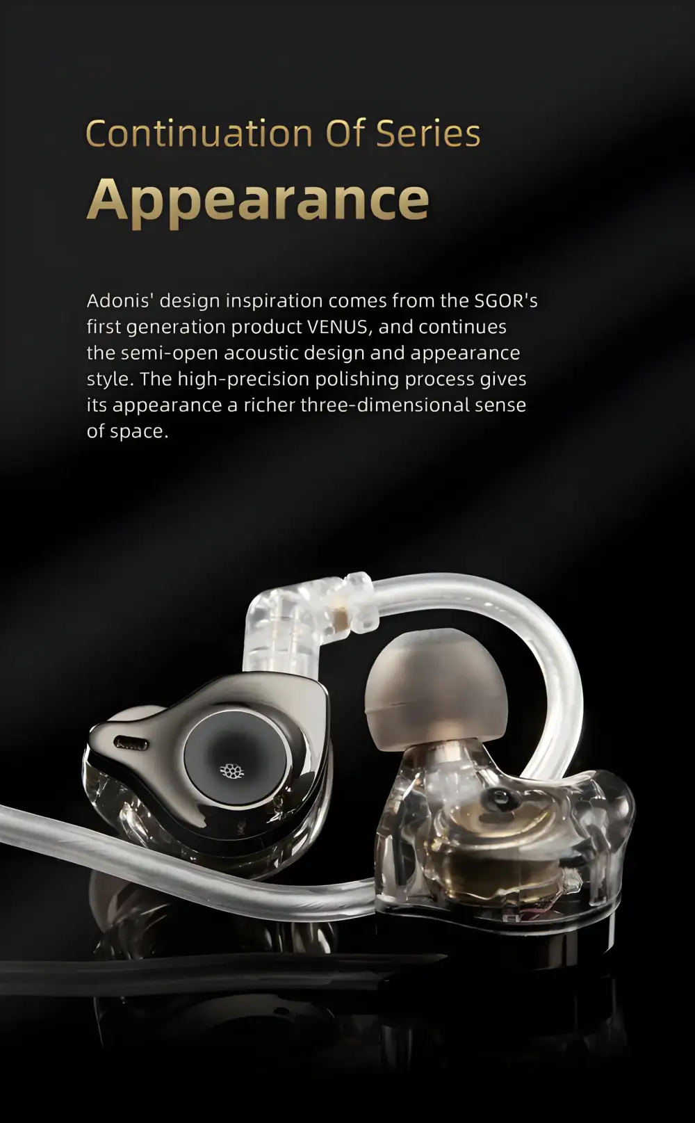 SGOR Adonis 1DD+1BA Hybrid Technology Earphones In-Ear Monitor