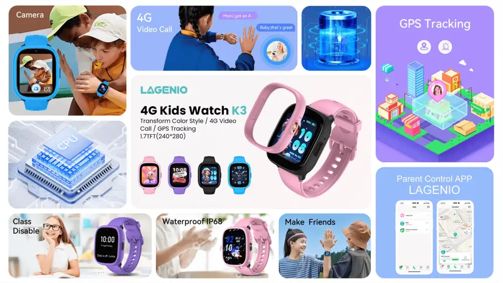 LAGENIO K3 4G Kids Smartwatch