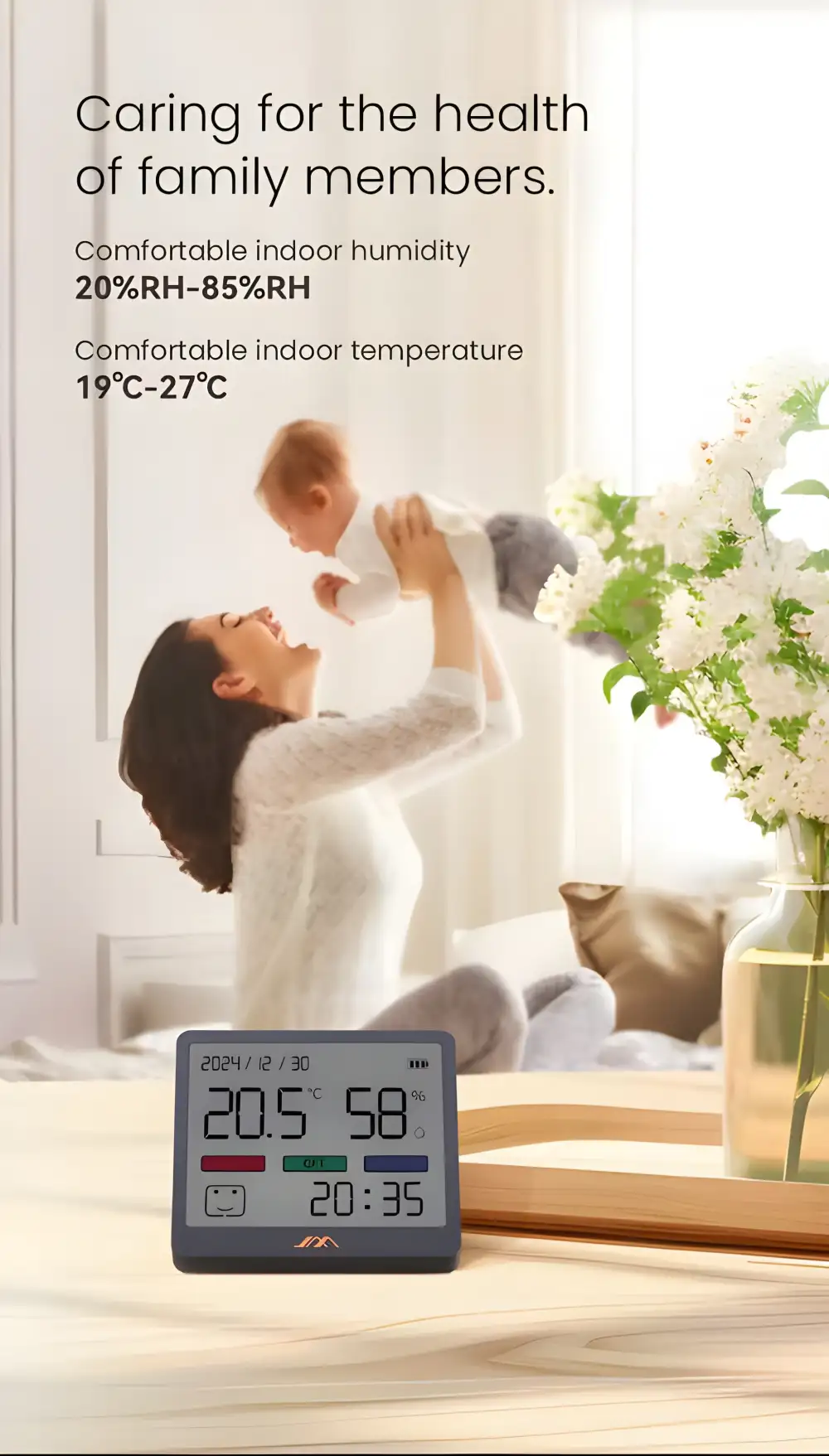 JIMIHOME JM-G3002 Digital Clock Large Display Thermometer