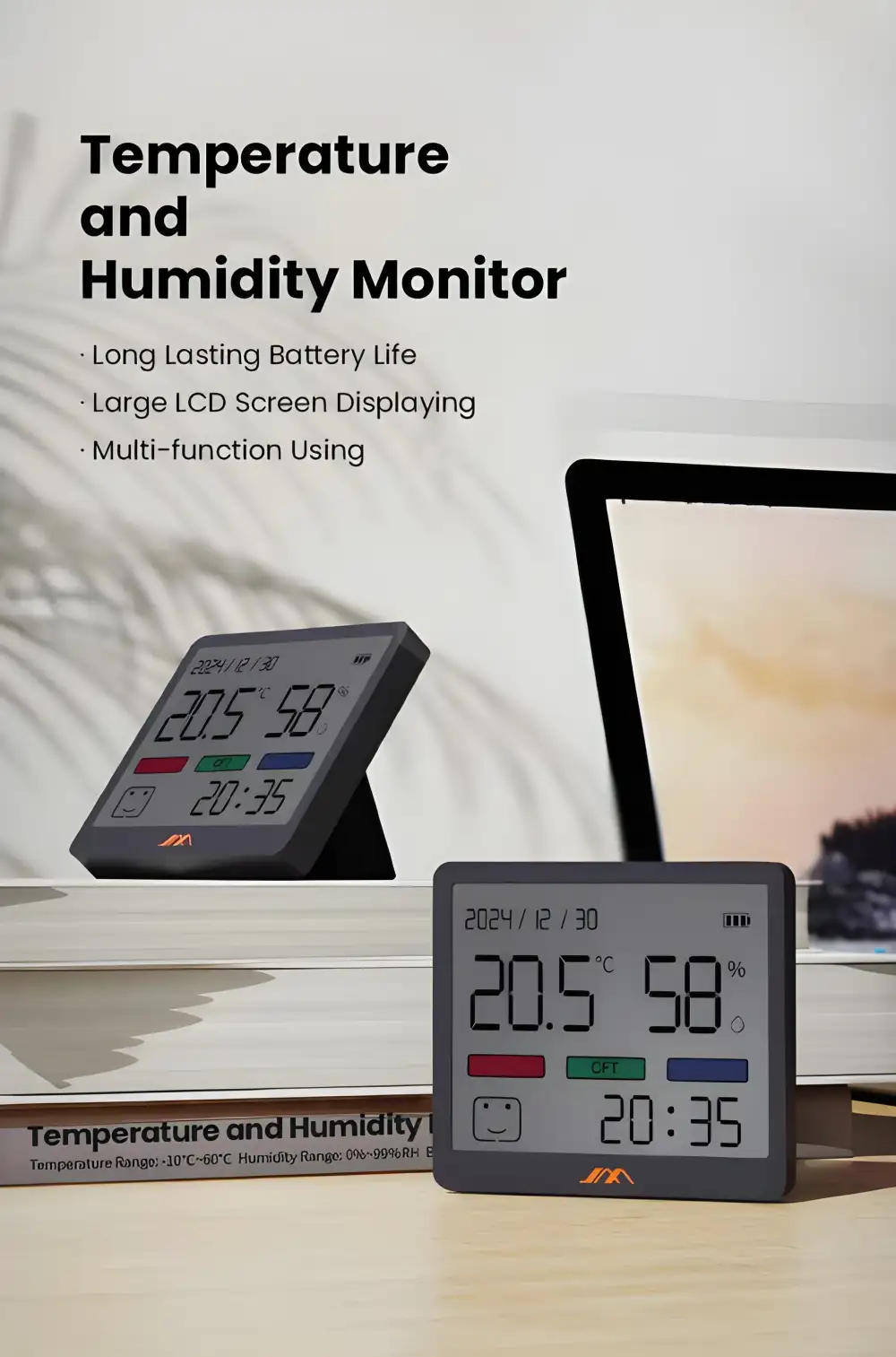 JIMIHOME JM-G3002 Digital Clock Large Display Thermometer
