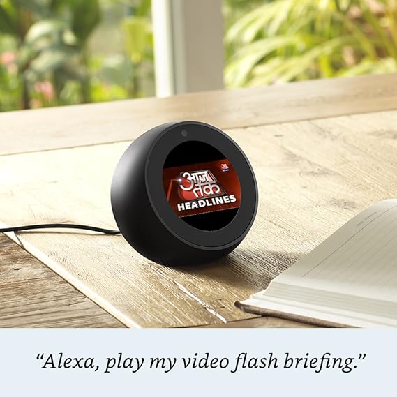 Echo Spot – Smart Alarm Clock with Alexa – Black
