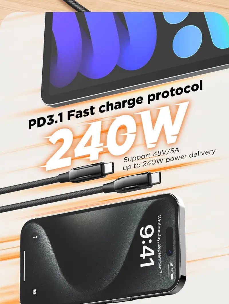 LDNIO-LC922C USB-C to USB-C Fast Charging Data Cable 240W 2 Meter