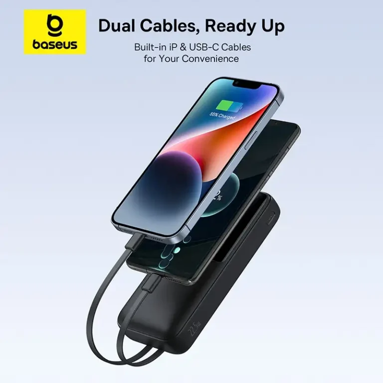 Baseus Lipow 20000mAh 22.5w Dual Cable Powerbank