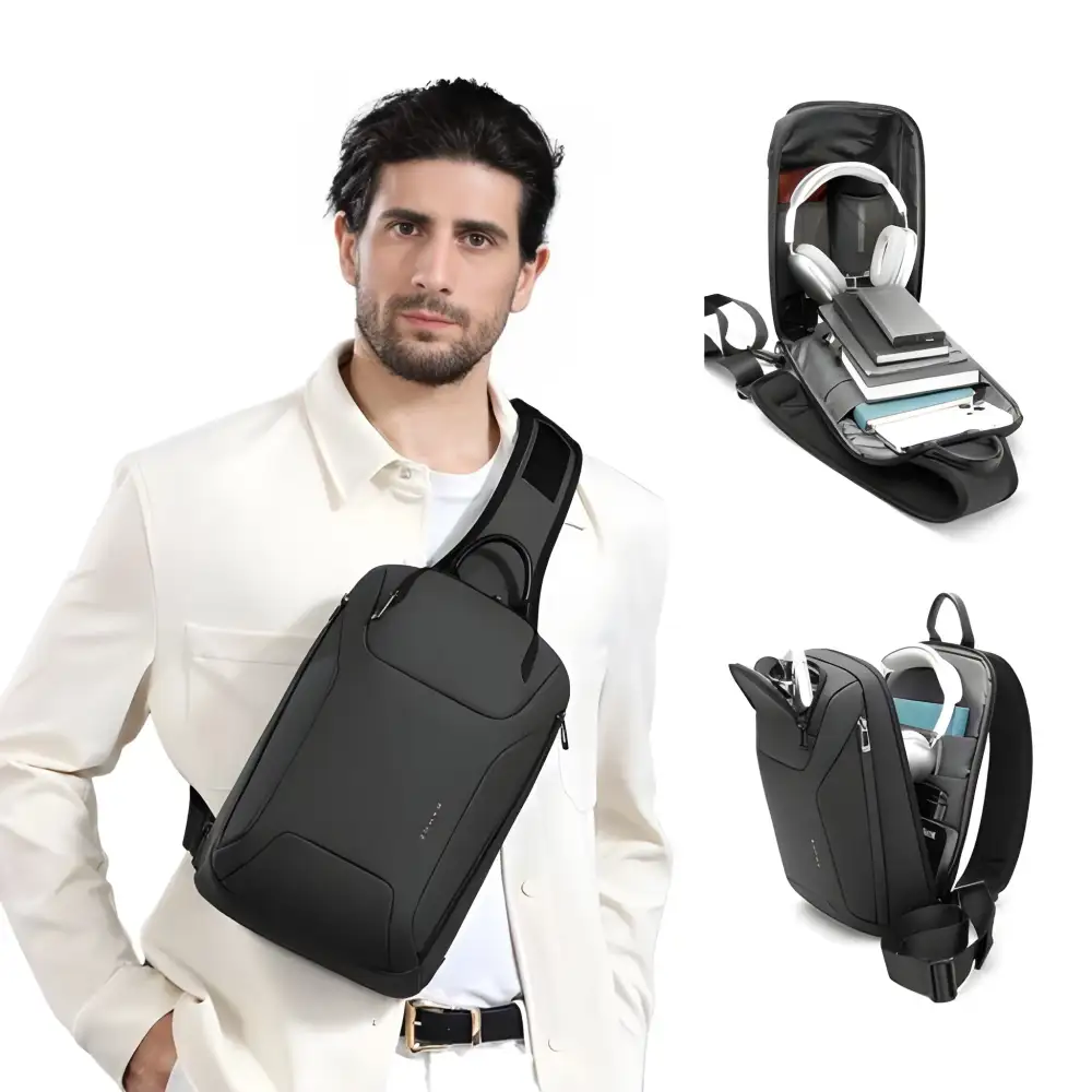 BANGE BG-8031 Men Chest Bag Business Duty Large Capacity Shoulder Crossbody Bag