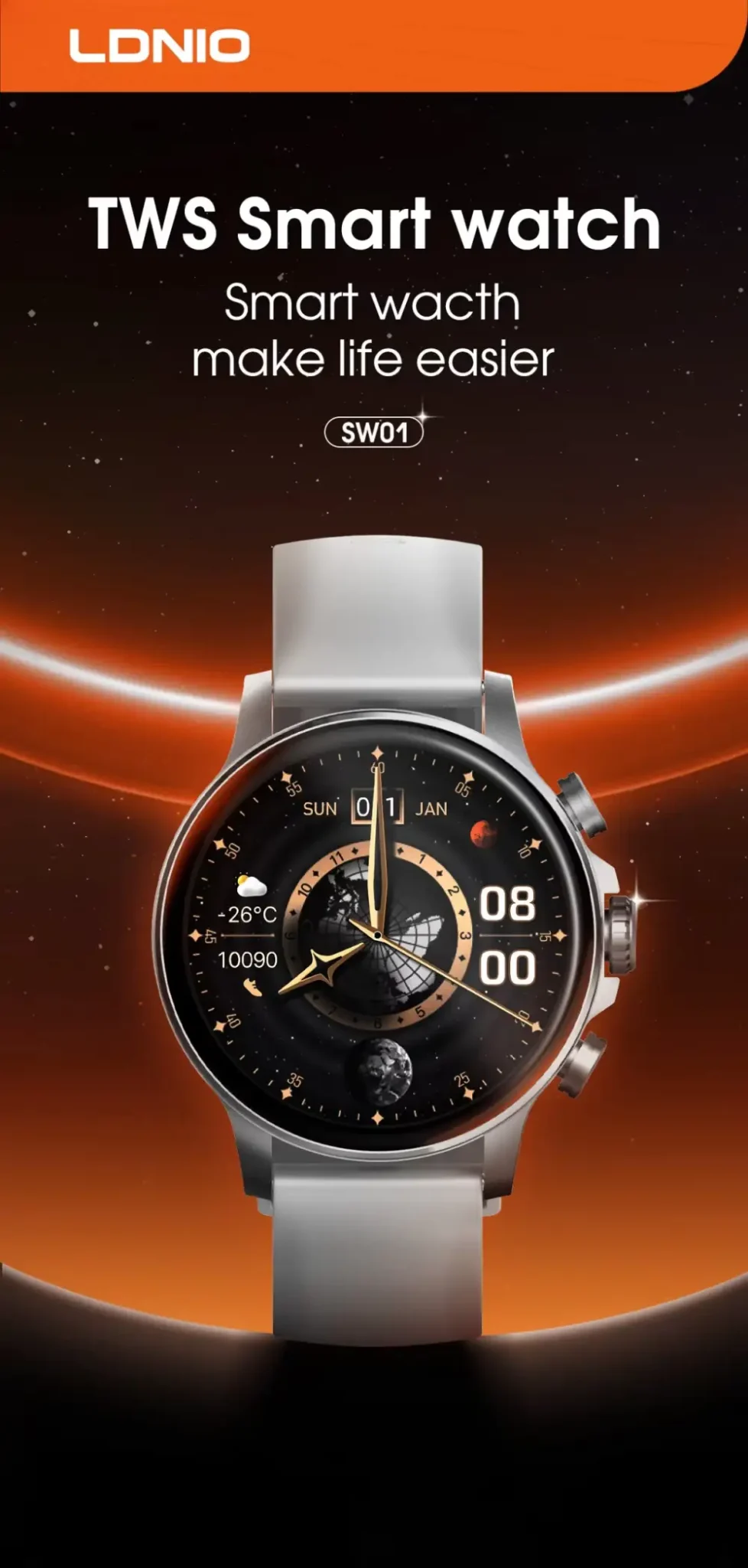 Ldnio SW01 AMOLED Smart Watch