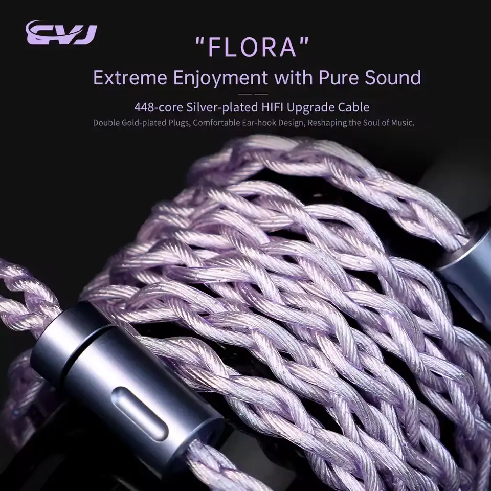 CVJ Flora Silver Plated Wired Headphone