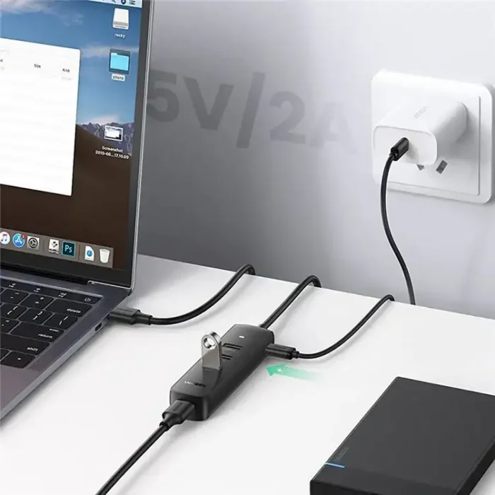 UGREEN 20486 0.5m USB Hub 4 Ports USB Adapter USB 3.0 Data Transfer Converter