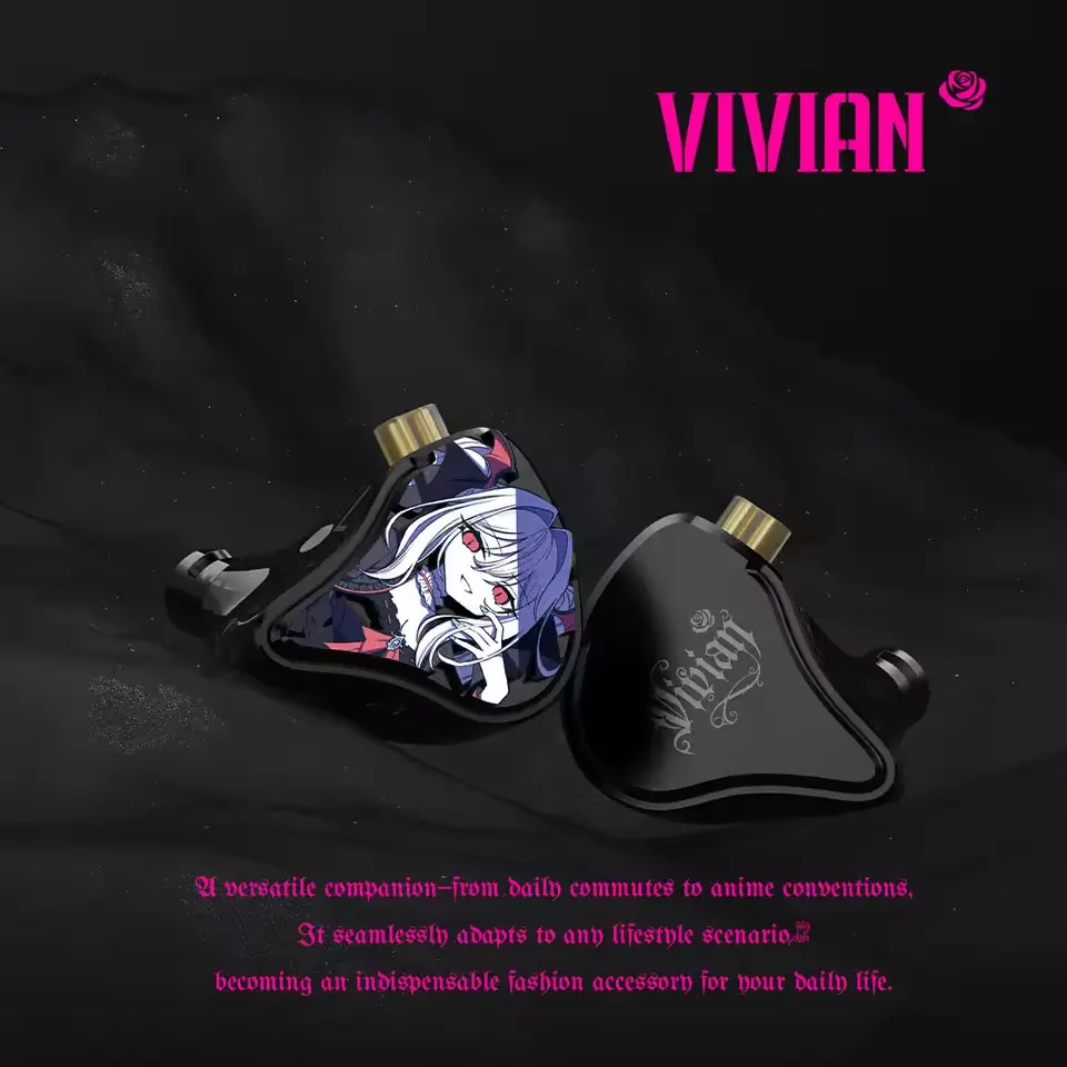 CVJ Vivian 10mm Dual Magnetic Driver IEM Anime Edition With Mic