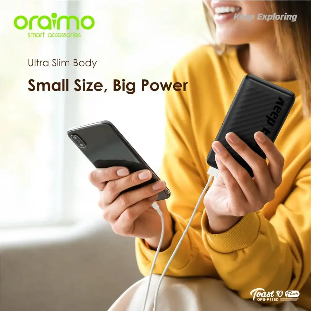 Oraimo OPB- P118D Toast 10 Flash 10000mAh 2.4A Power Bank