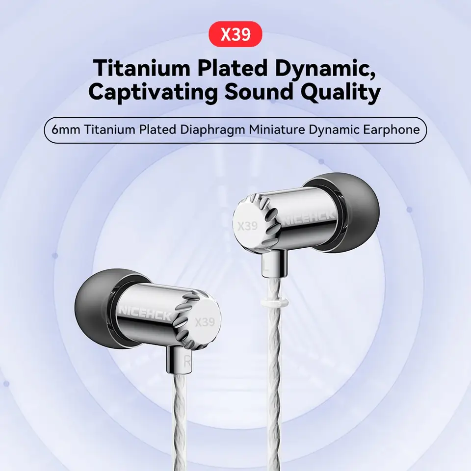 NICEHCK X39 1DD Titanium Coated Diaphragm IEM