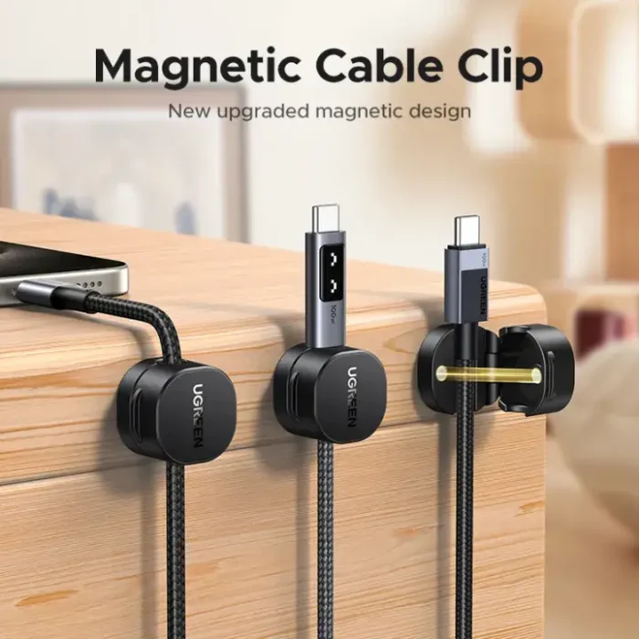 UGREEN LP886 Magnetic Cable Organizer Clips (3-Pack)