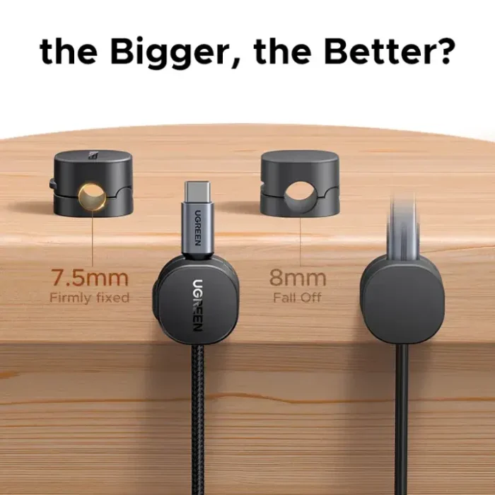 UGREEN LP886 Magnetic Cable Organizer Clips (3-Pack)