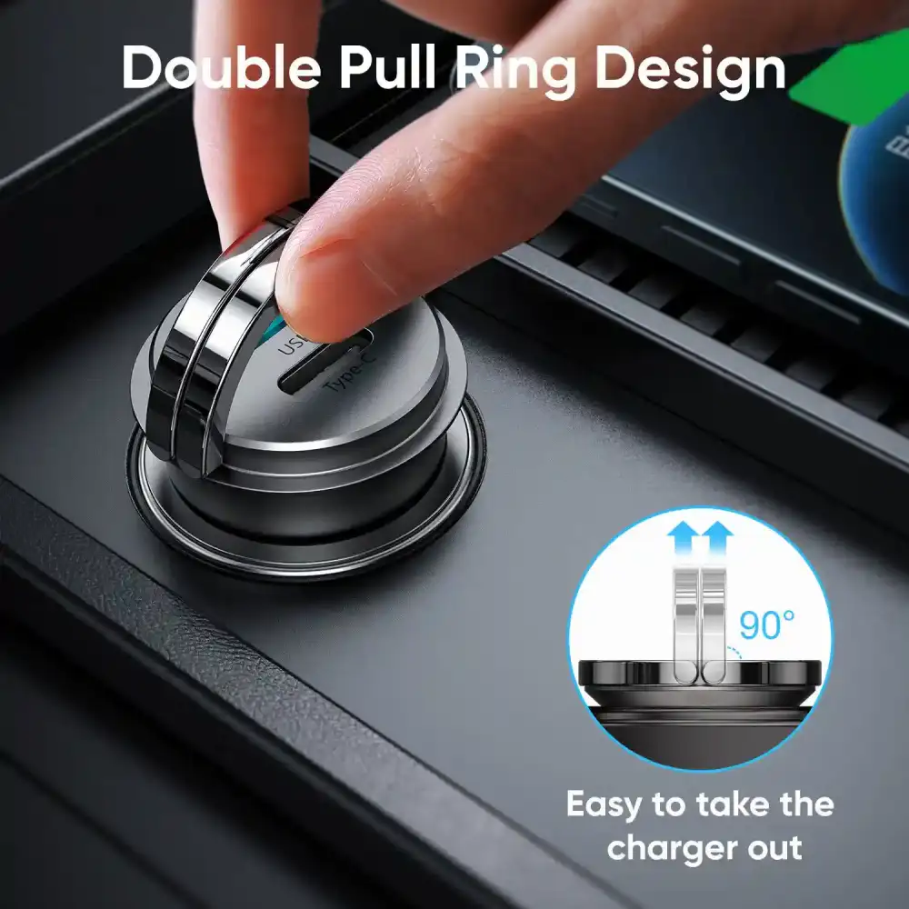 Joyroom C-A35 45W Car Charger Ring Design Dual Port