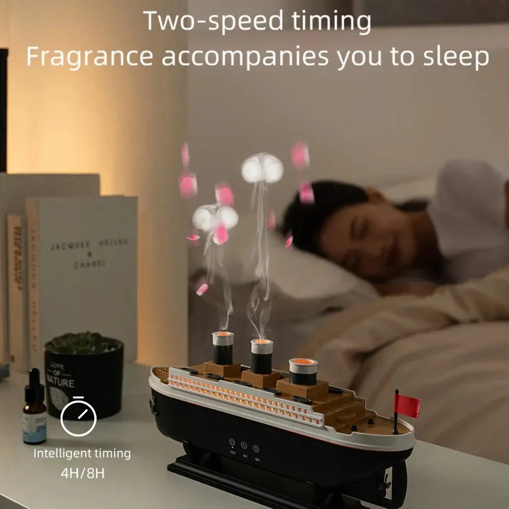 Aroma Diffuser Ship Cool Mist Humidifier with Remote Control