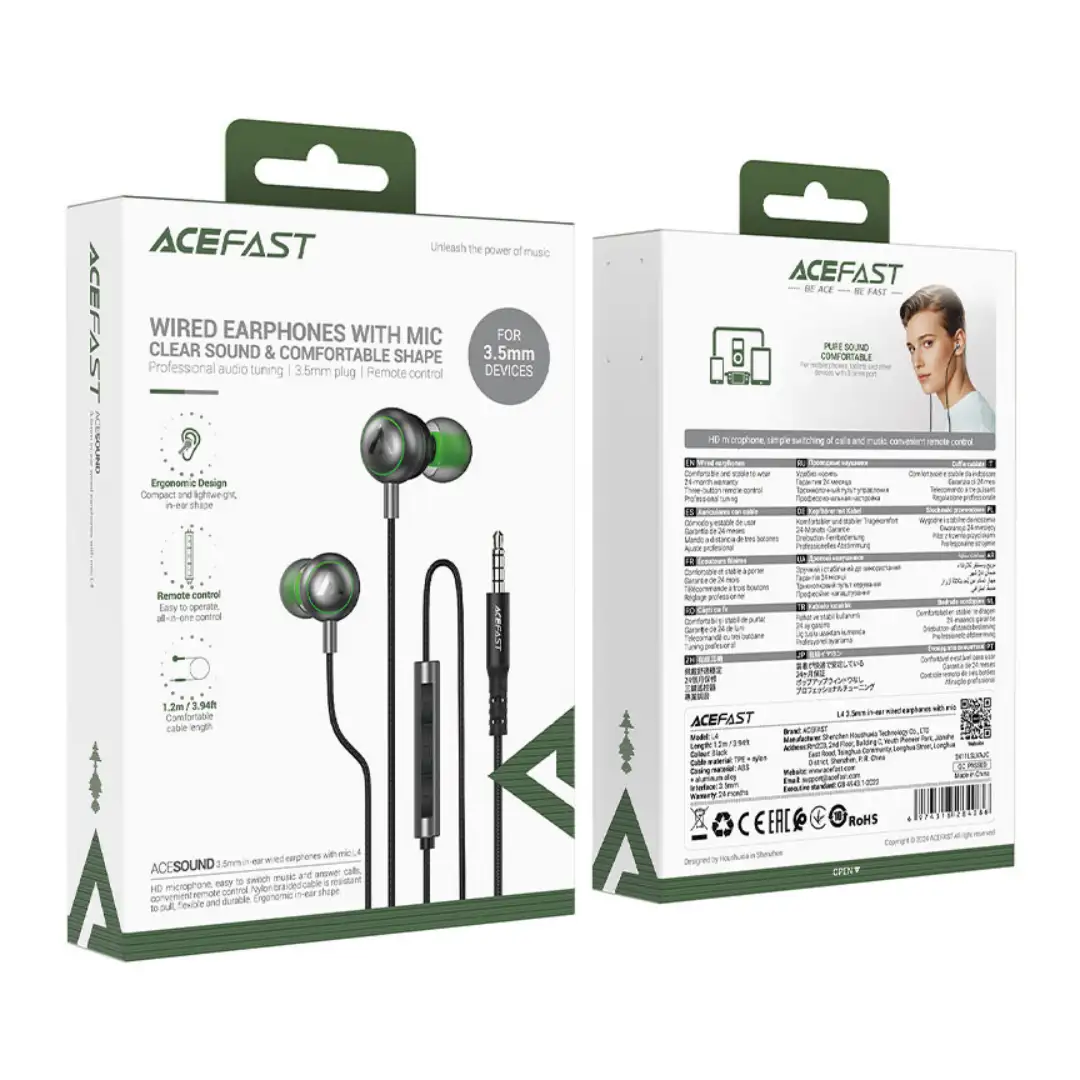 ACEFAST L4 Wired Earphones 3.5mm HD mic