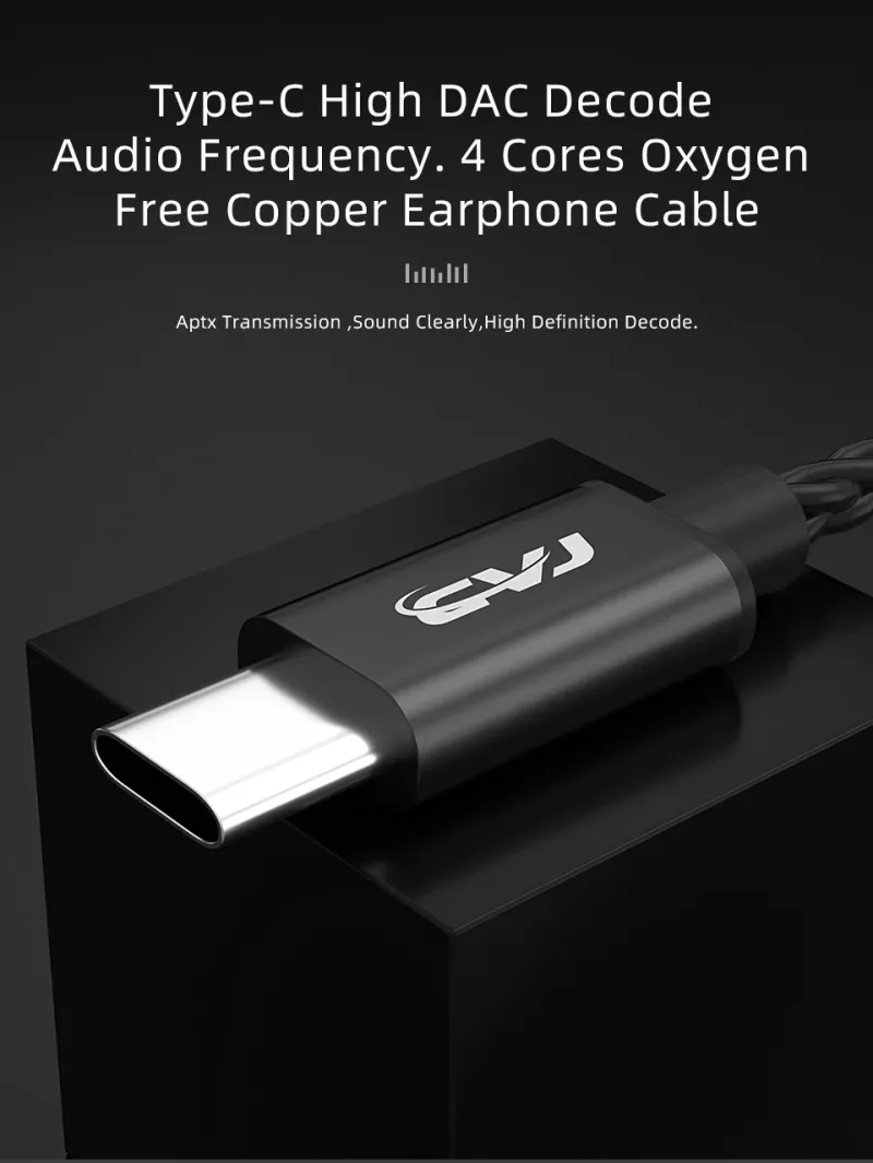 CVJ V6 Type C Earphone Cable
