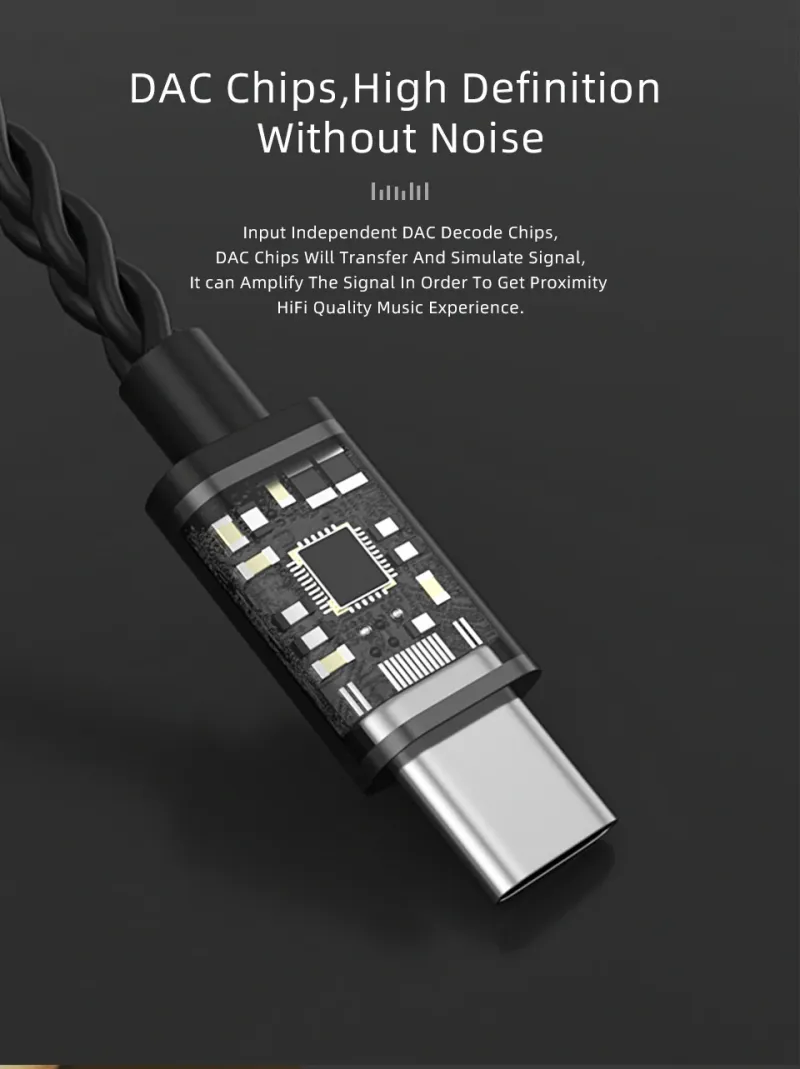 CVJ V6 Type C Earphone Cable