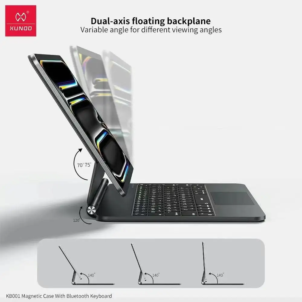 Xundd Magnetic Detachable Wireless Keyboard Case for iPad