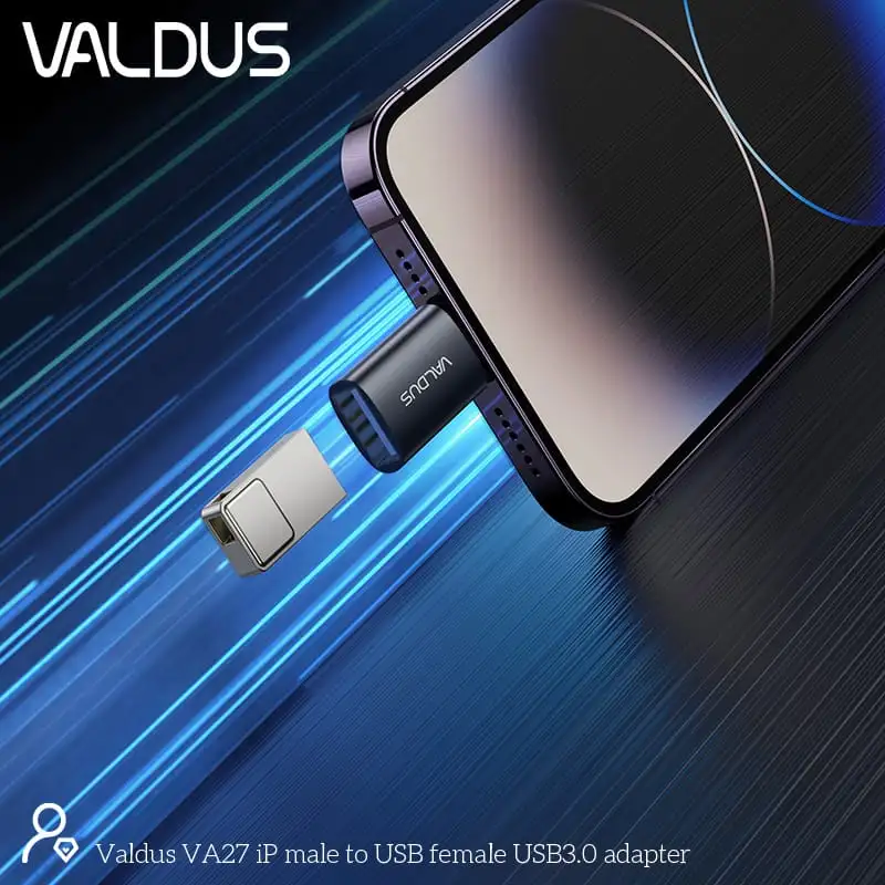 Valdus VA27 Lightning to Type A OTG Converter