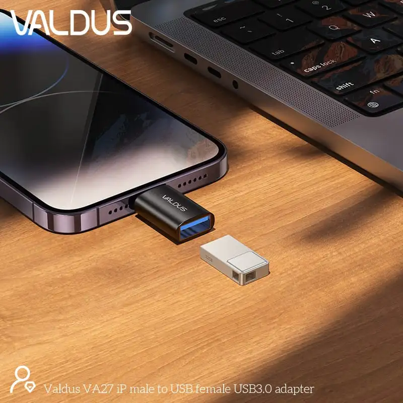 Valdus VA27 Lightning to Type A OTG Converter