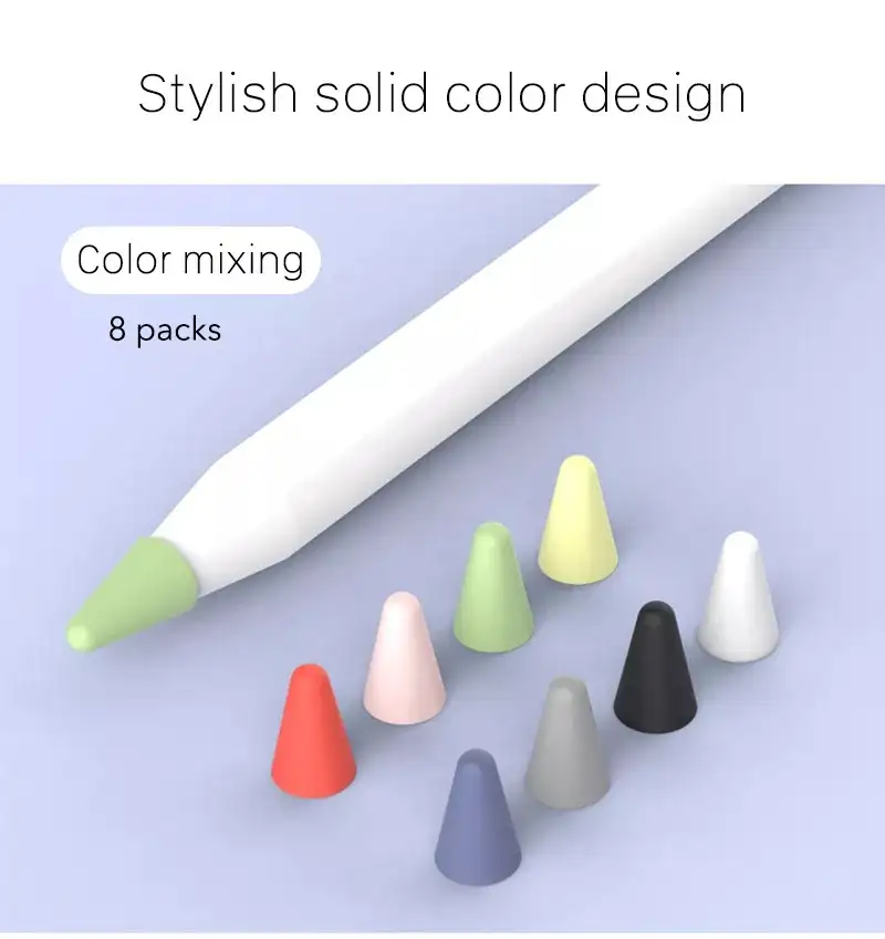 COTEetCI Apple Pencil 1st Gen 2nd Gen Nib Tip Cover 8 Colors