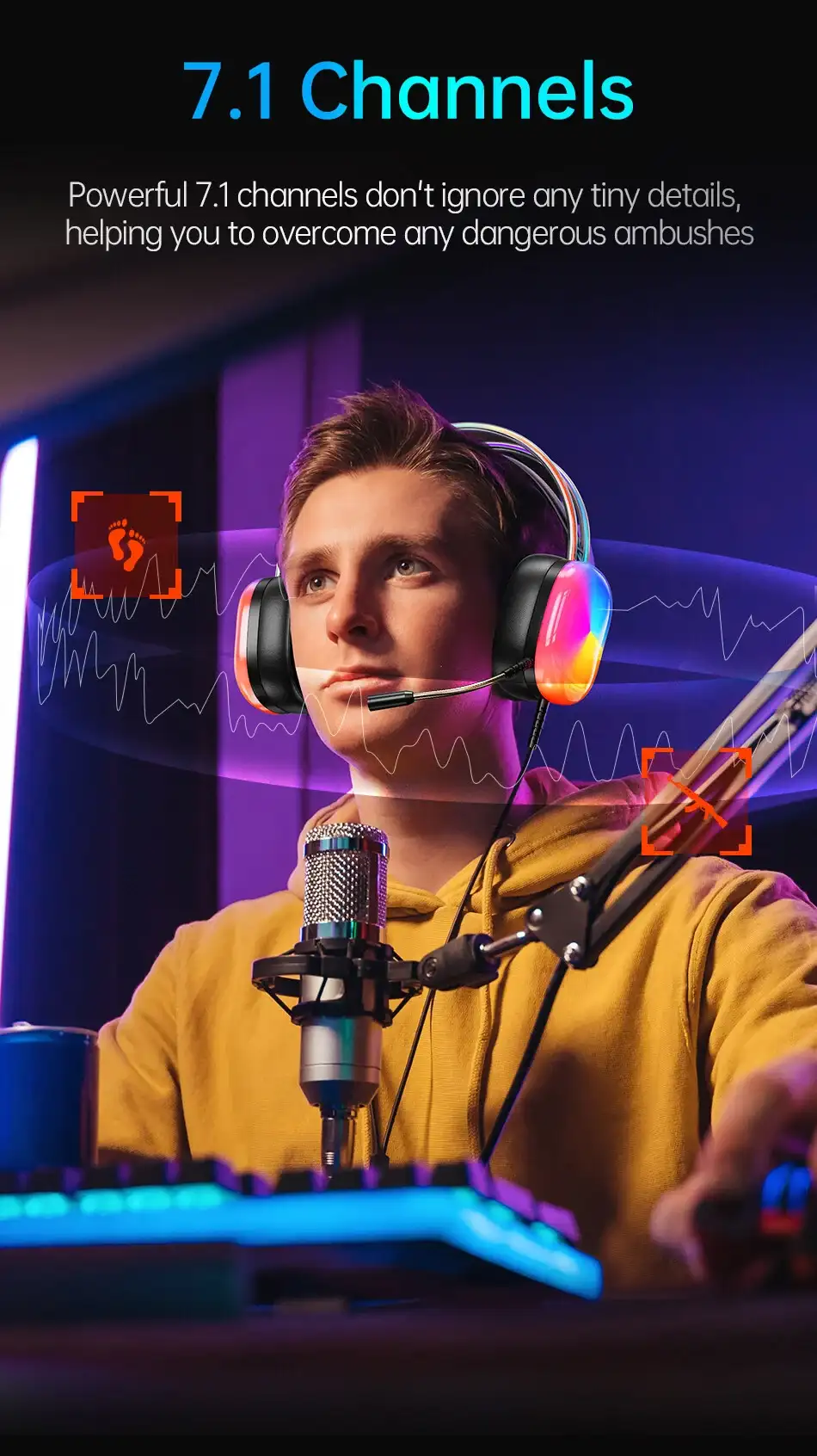 Awei GM11 Pro Gaming Headphone With RGB