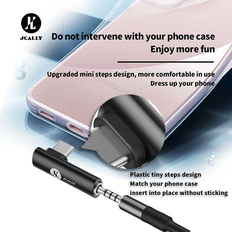 JCALLY JA3T Digital Audio Portable DAC Type-C to 3.5mm (32bit/384KHz) – L Plug