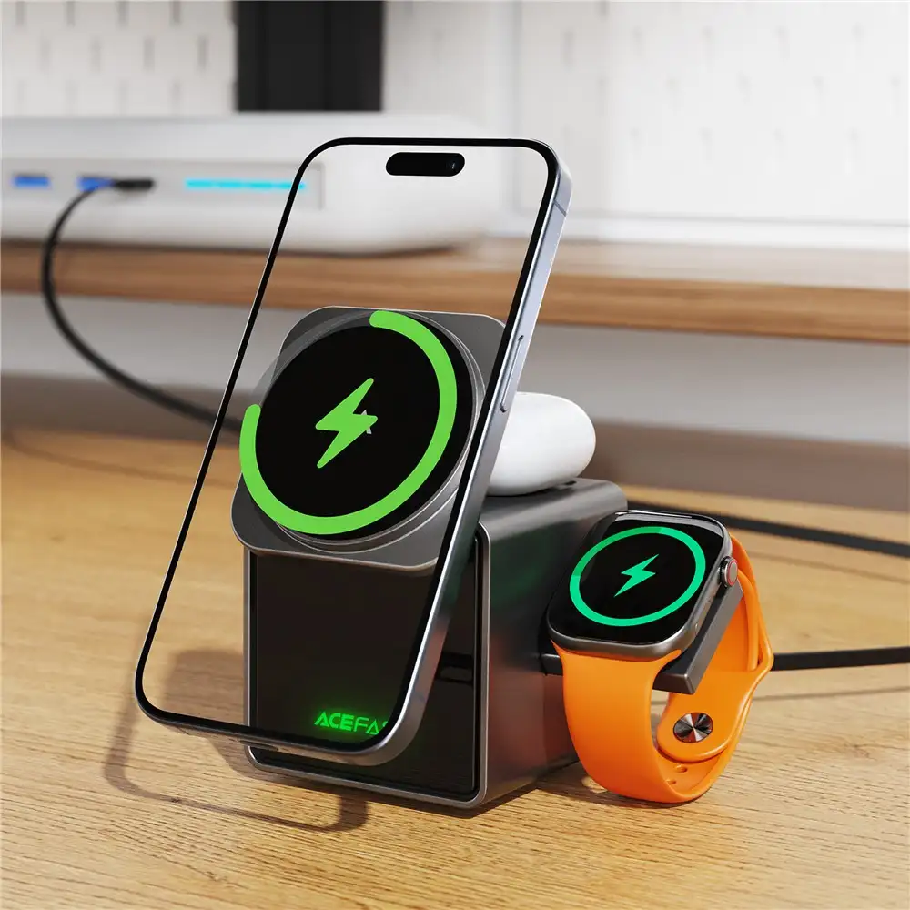 ACEFAST E34 3-in-1 Desktop Wireless Charging Holder