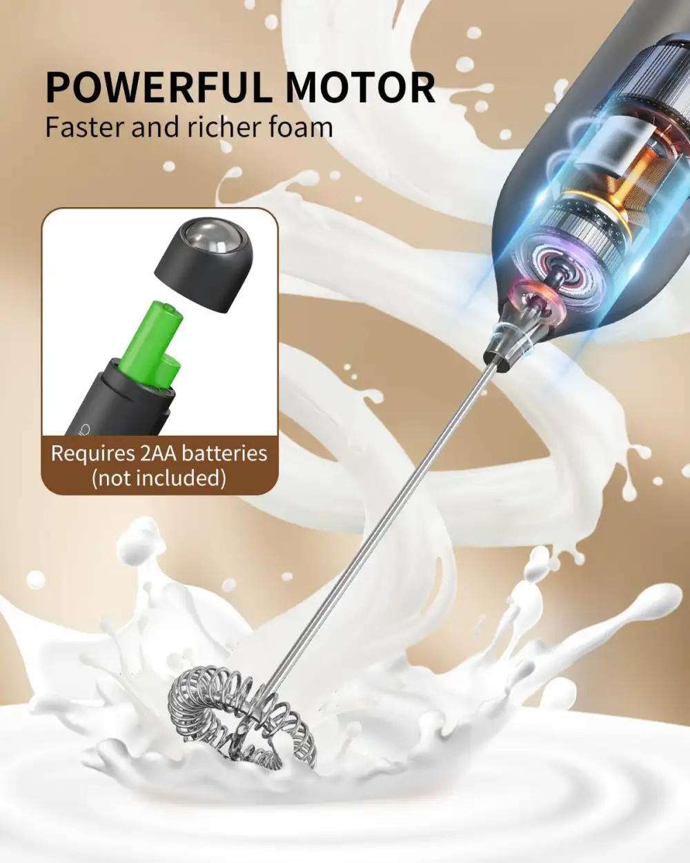 Circle Joy CJ-EMF07 Star Moon Series Electric Milk Frother