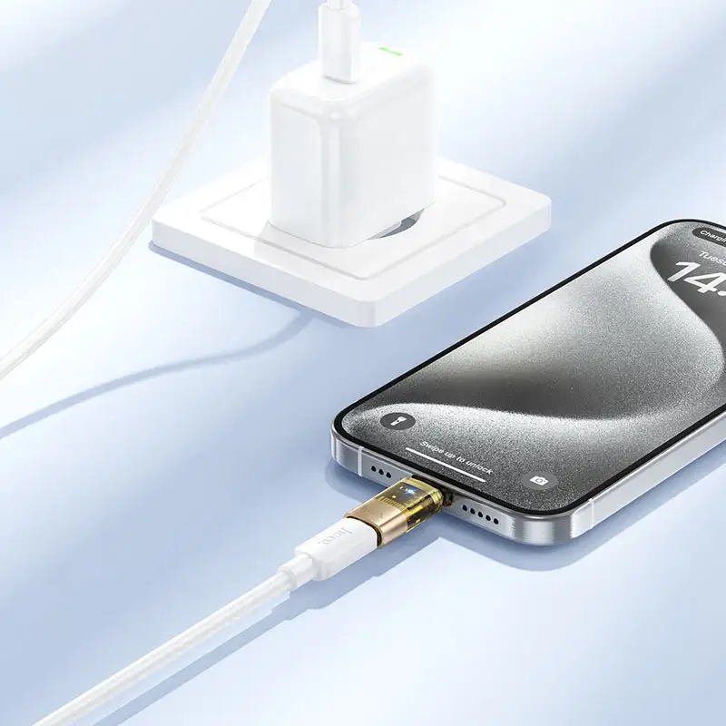 Hoco UA36D Type-C male to Lightning female Transparent Converter